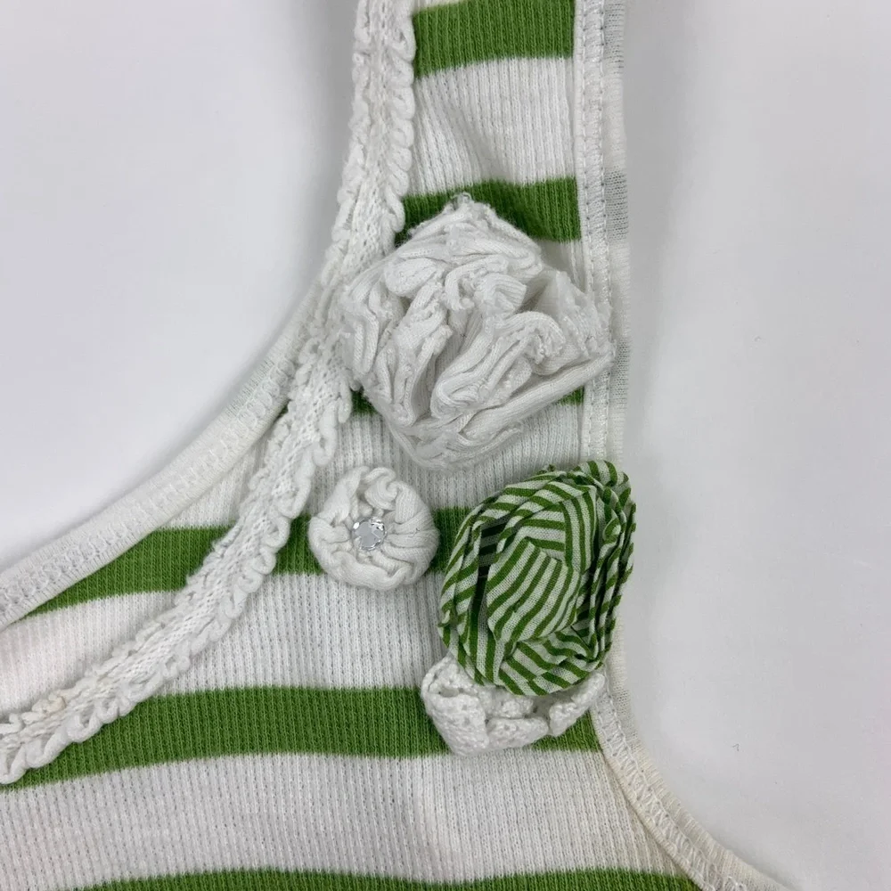So Womens Tank Top White Green M - Picture 4 of 6